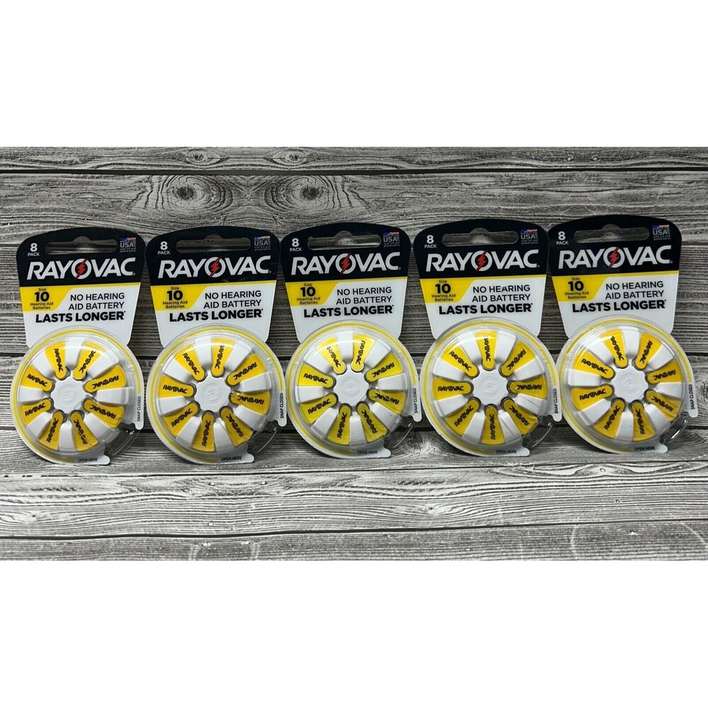 Lot of 5 Packs Rayovac Extra Hearing Aid Batteries Size-10